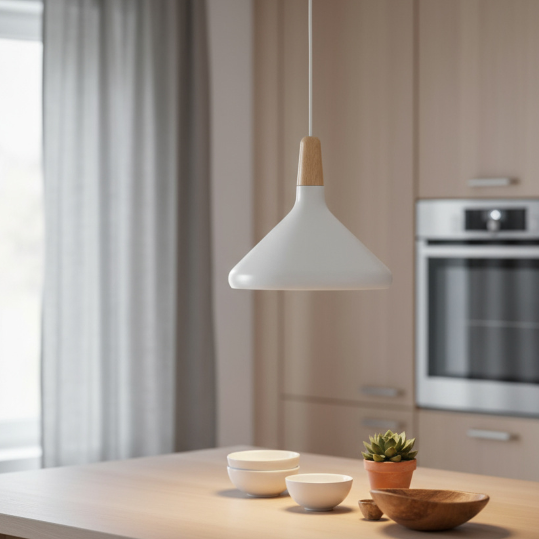 Pendant Light Modern Wooden Accent