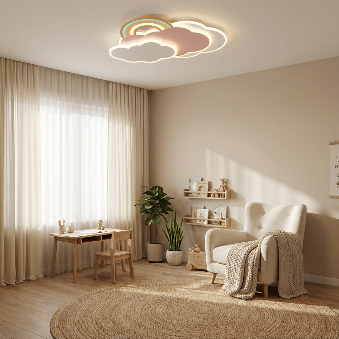 Ceiling Light | Cloud-Shaped Fixture for Children